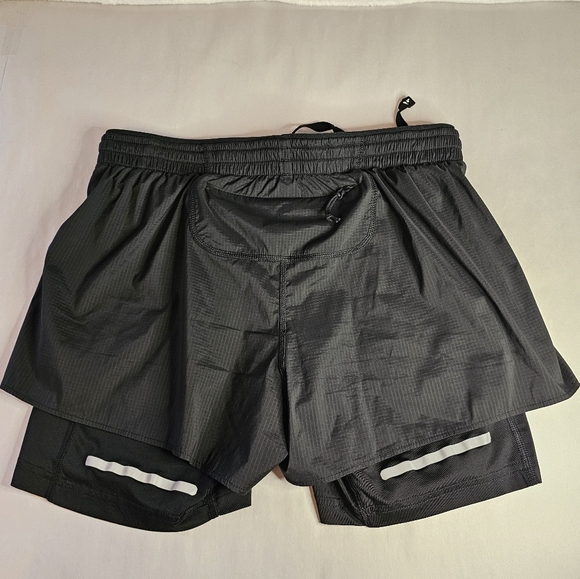 Adidas Women's 2 in 1 Black‎ Running Shorts - Picture 1 of 8